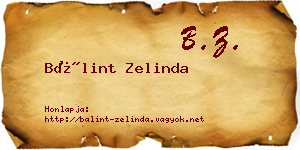 Bálint Zelinda névjegykártya